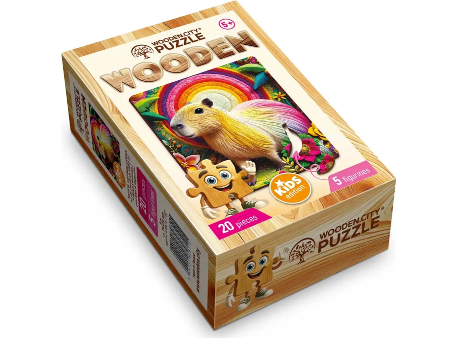 WOODEN CITY Dřevěné puzzle Kapybara 20 dílků