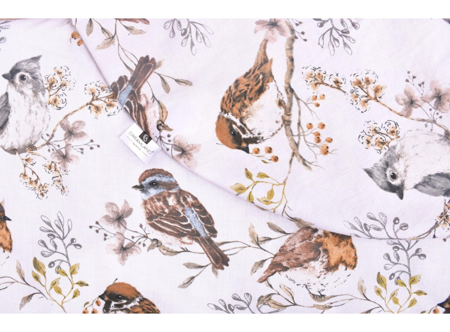 Hnízdečko (kokon) pro miminko/těhotenský polštář 2v1 s doplňky - Ptáčci/béžové