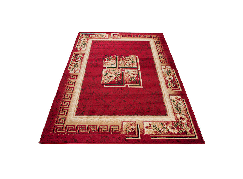 Kusový koberec ATLAS quatro - červený/béžový, 160x220 cm