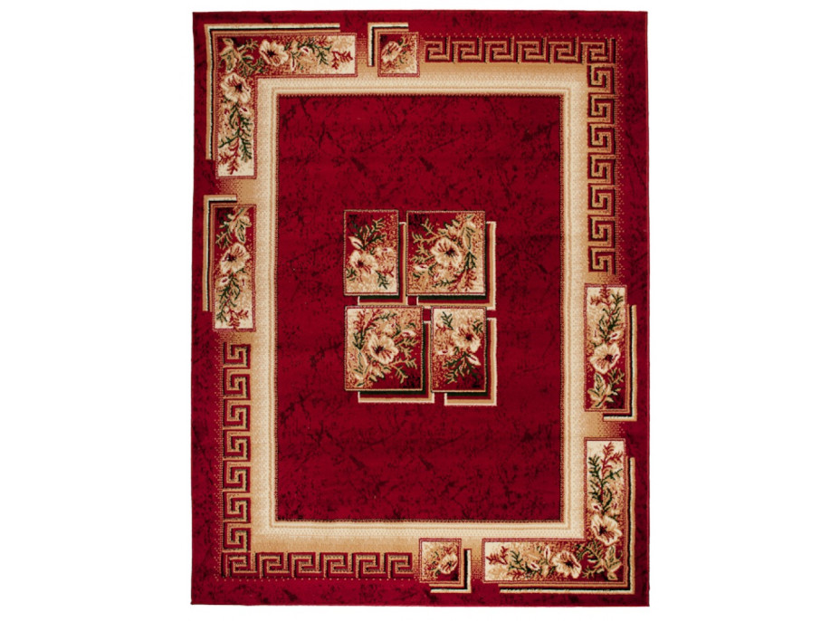 Kusový koberec ATLAS quatro - červený/béžový, 160x220 cm