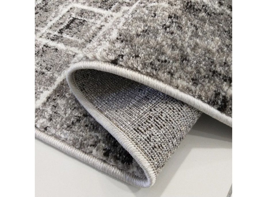 Kusový koberec PANNE cross - odstíny šedé, 160x220 cm
