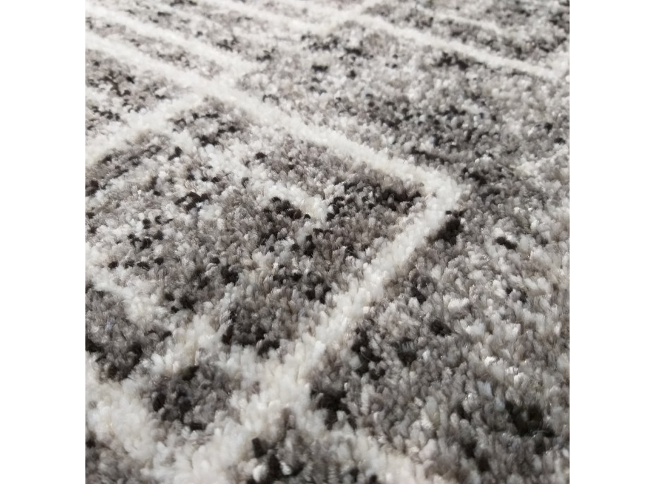 Kusový koberec PANNE cross - odstíny šedé, 160x220 cm