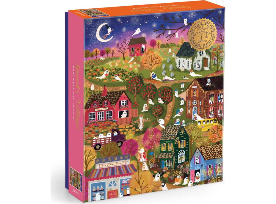 GALISON Metalické puzzle Strašidelná vesnice 1000 dílků