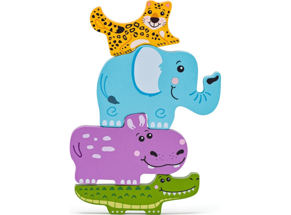 WOODY Obrysové puzzle Zvířátka 11 dílků