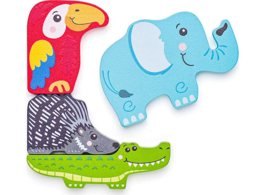 WOODY Obrysové puzzle Zvířátka 11 dílků