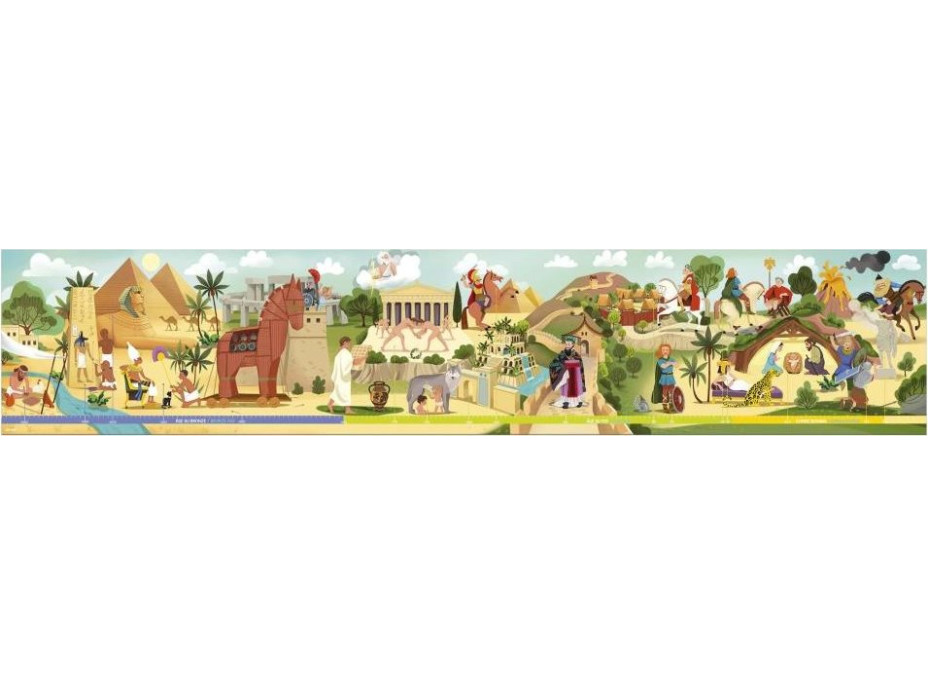 JANOD Panoramatické puzzle v kufříku Antika a mytologie 100 dílků