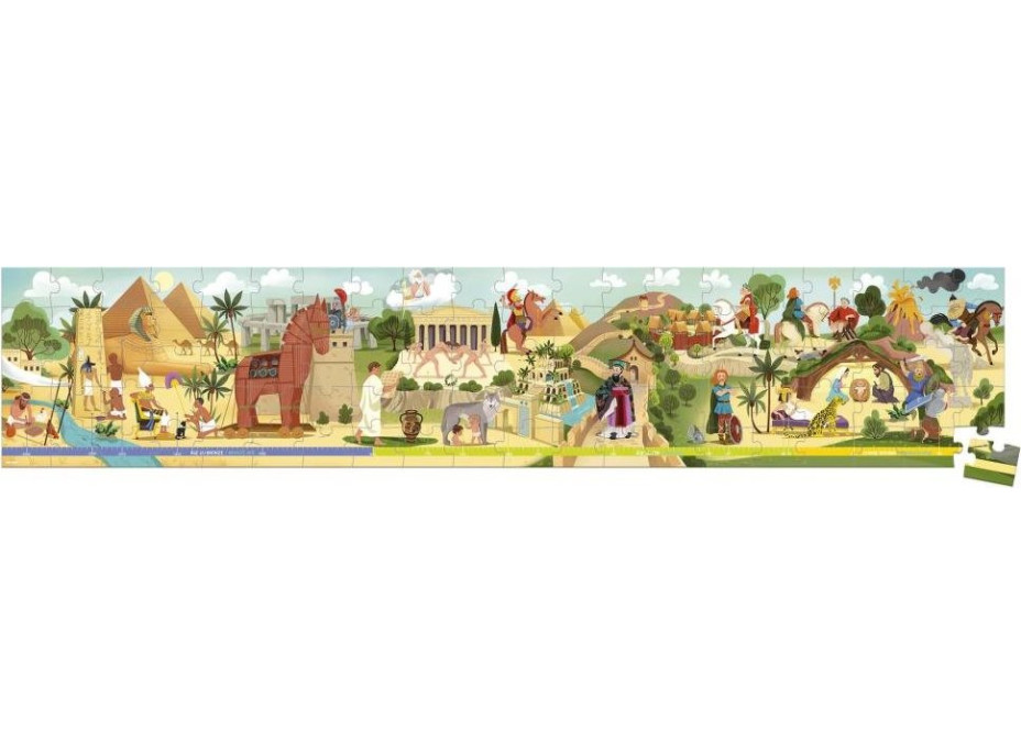 JANOD Panoramatické puzzle v kufříku Antika a mytologie 100 dílků