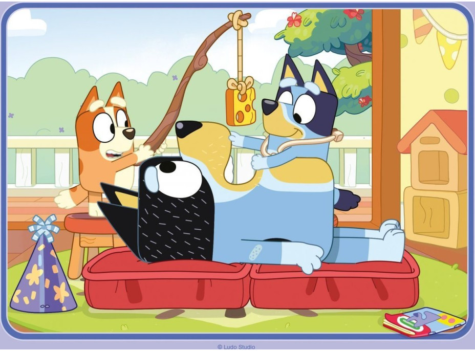 RAVENSBURGER Puzzle Bluey 4v1 (12,16,20,24 dílků)