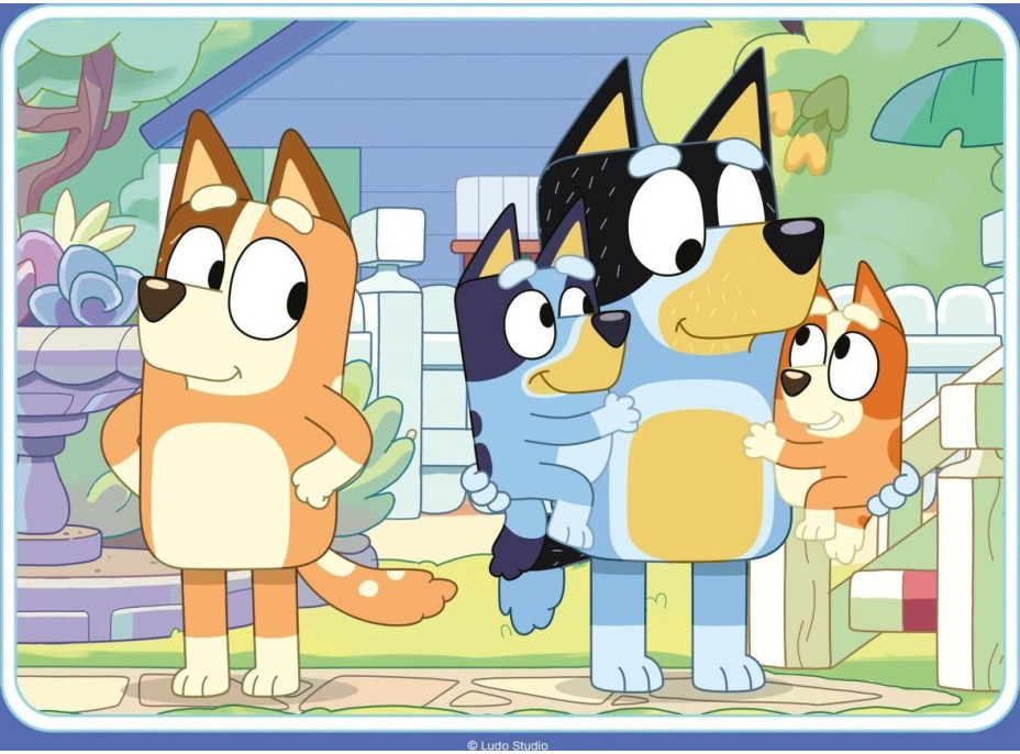 RAVENSBURGER Puzzle Bluey 4v1 (12,16,20,24 dílků)