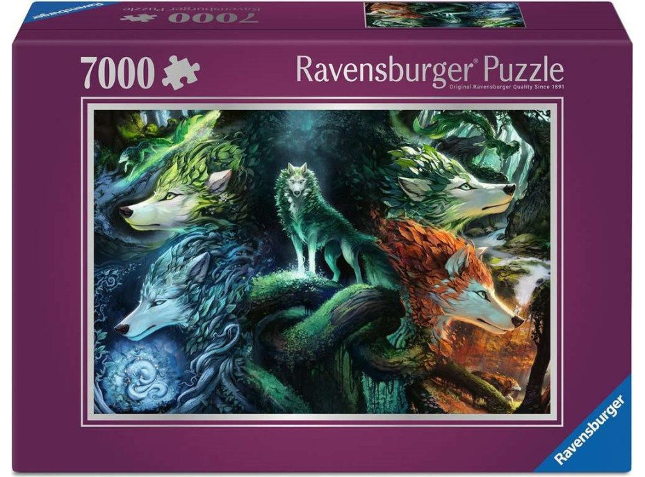 RAVENSBURGER Puzzle Mystičtí vlci 7000 dílků
