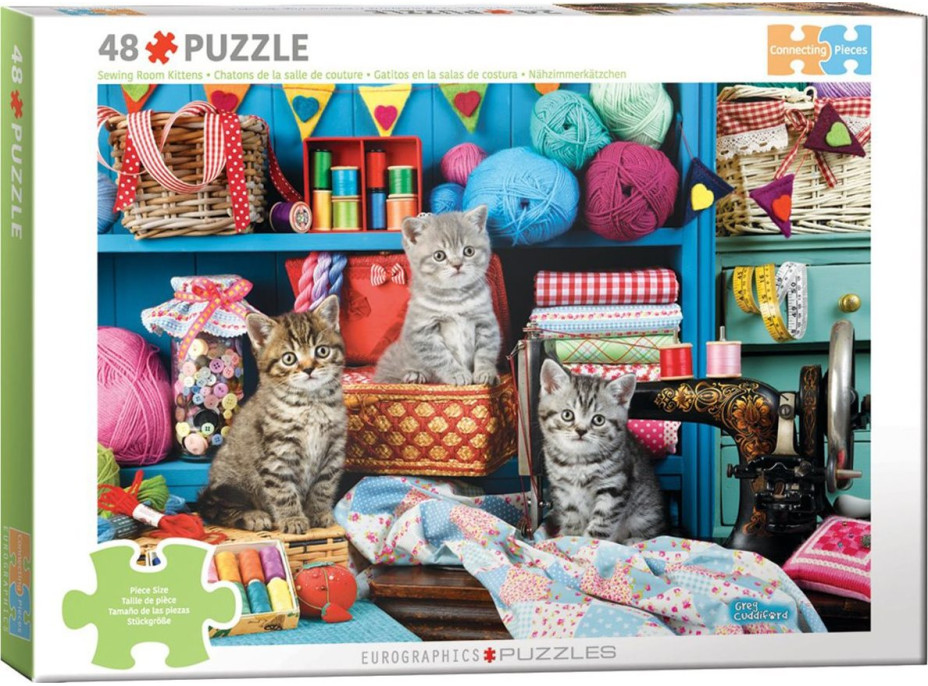 EUROGRAPHICS Puzzle Connecting Pieces: Kočičí pletení 48 dílků
