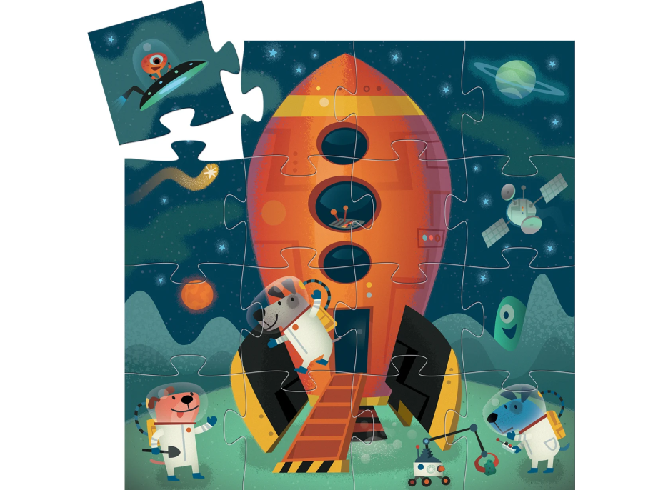 DJECO Puzzle Vesmírná raketa 16 dílků