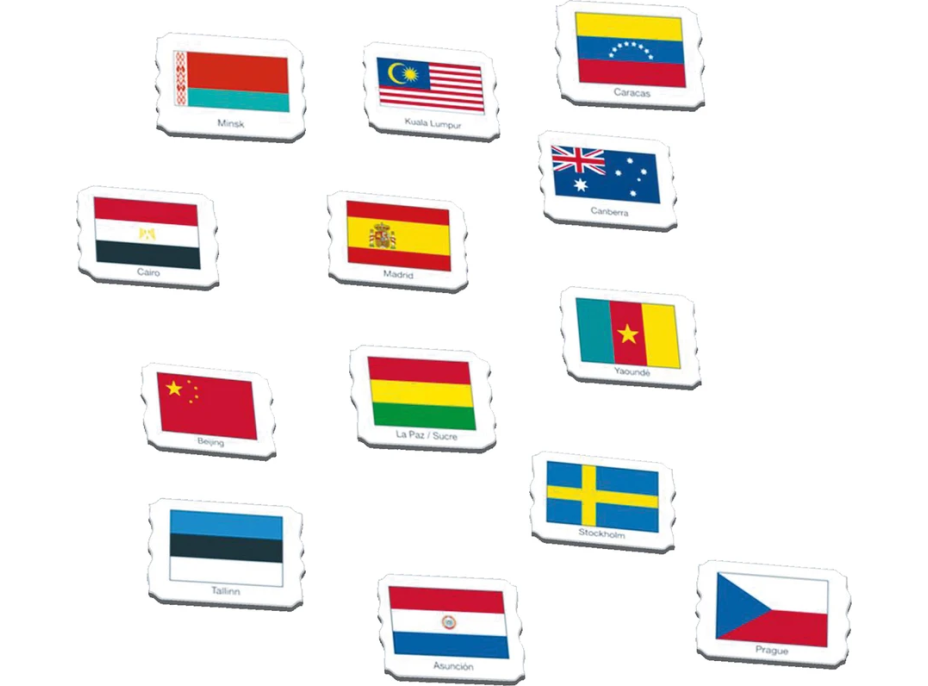 LARSEN Puzzle Vlajky 80 dílků