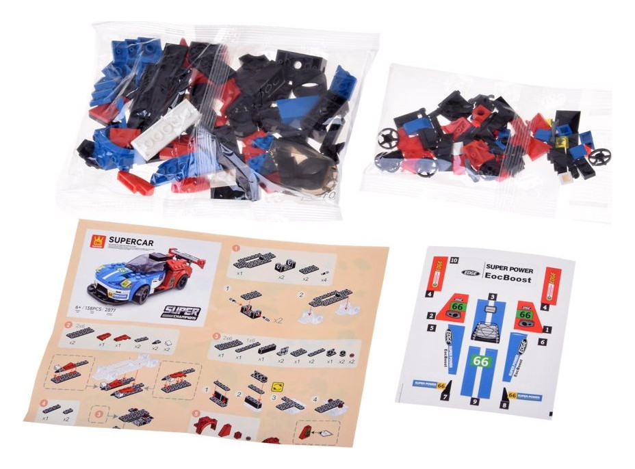 JOKOMISIADA Stavebnice Sportovní auto 138 dílků