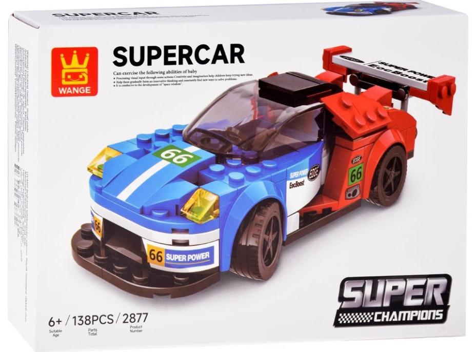 JOKOMISIADA Stavebnice Sportovní auto 138 dílků