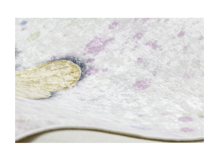 Dětský kusový koberec Bambino 1610 Butterflies cream, 80x150 cm