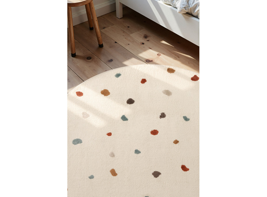 Dětský koberec Adventures 106210 Cream Multicolor kruh