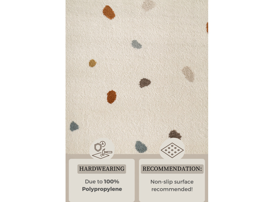 Dětský koberec Adventures 106210 Cream Multicolor kruh