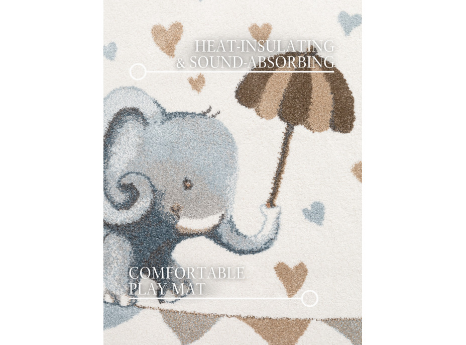 Dětský kusový koberec Villeroy & Boch Boho Kids 106303 Cream Multicolor kruh