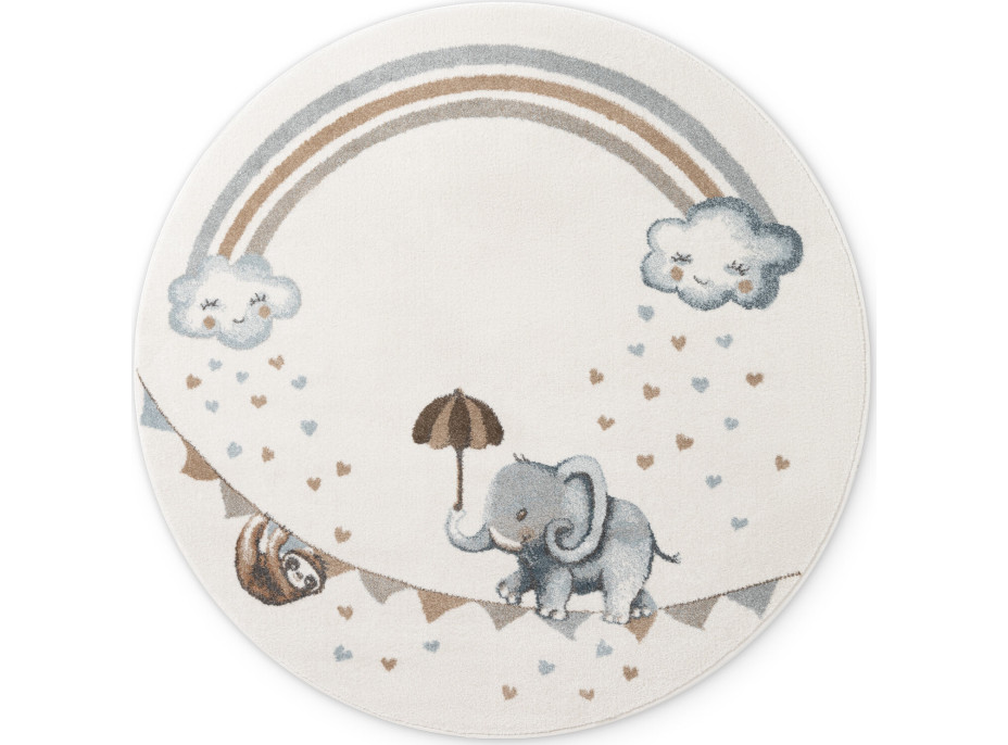 Dětský kusový koberec Villeroy & Boch Boho Kids 106304 Cream Multicolor kruh