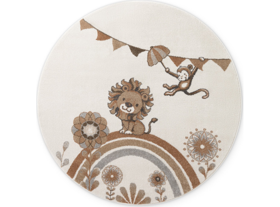 Dětský kusový koberec Villeroy & Boch Boho Kids 106307 Cream Multicolor kruh