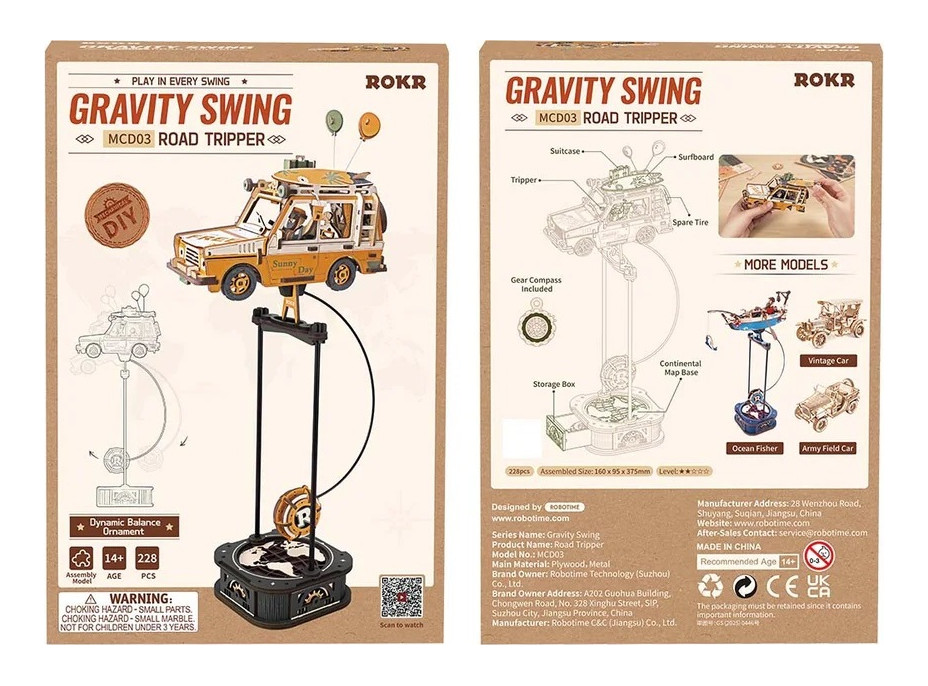 RoboTime 3D mechanická skládačka Road Tripper s kyvadlem