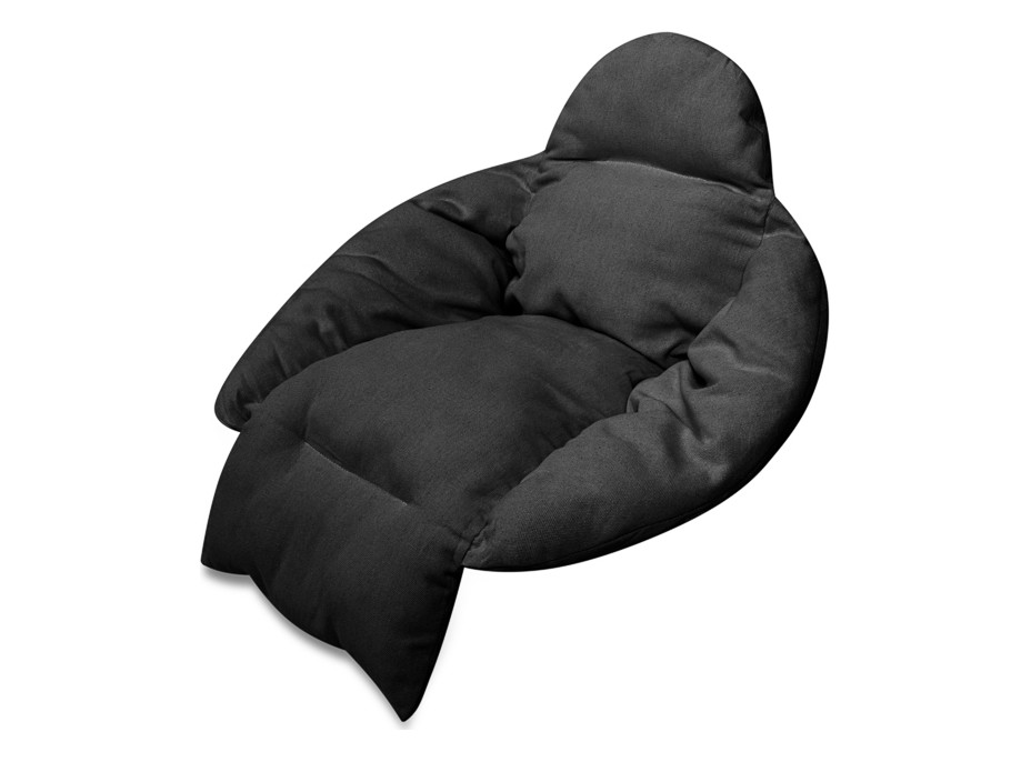 Podsedák LUARO XXL do houpacího křesla - černý