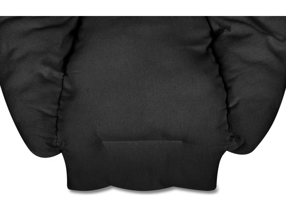 Podsedák LUARO XXL do houpacího křesla - černý