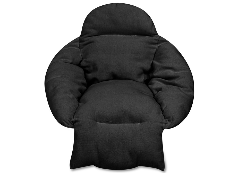 Podsedák LUARO XXL do houpacího křesla - černý