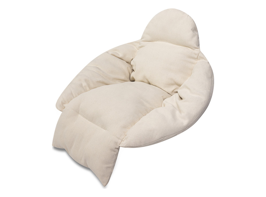 Podsedák LUARO XXL do houpacího křesla - ecru