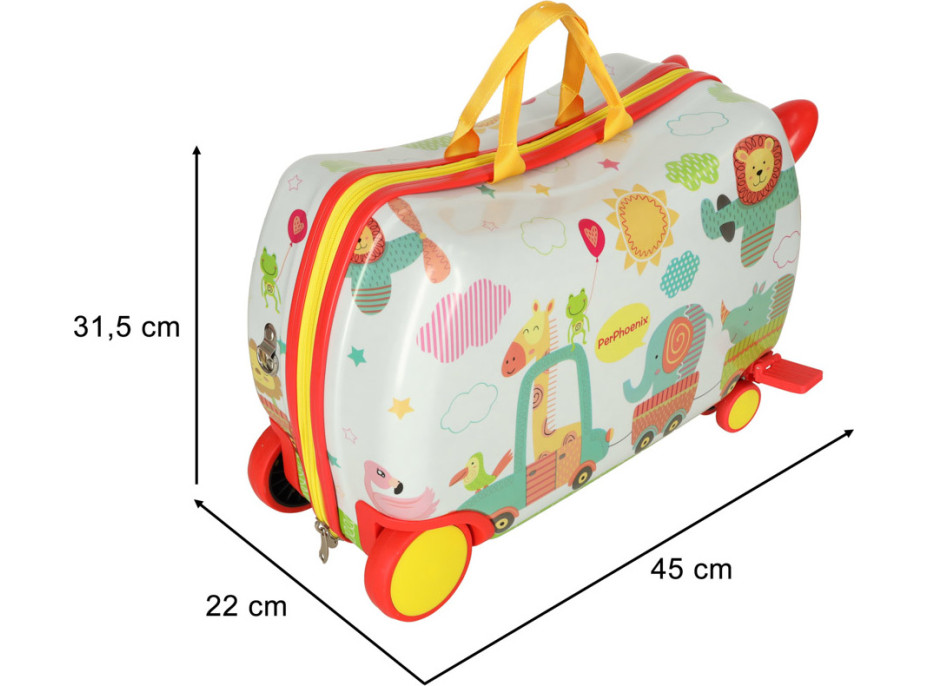 Dětský cestovní kufr na kolečkách - ZOO