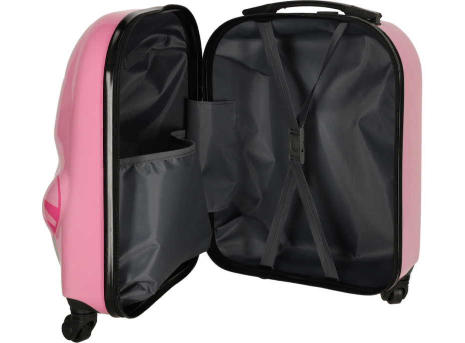 Dětský cestovní kufr na kolečkách - Růžová kočka