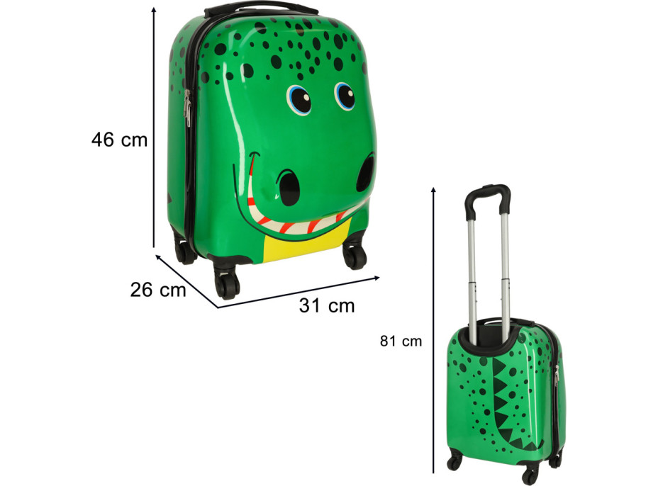 Dětský cestovní kufr na kolečkách - Krokodýl