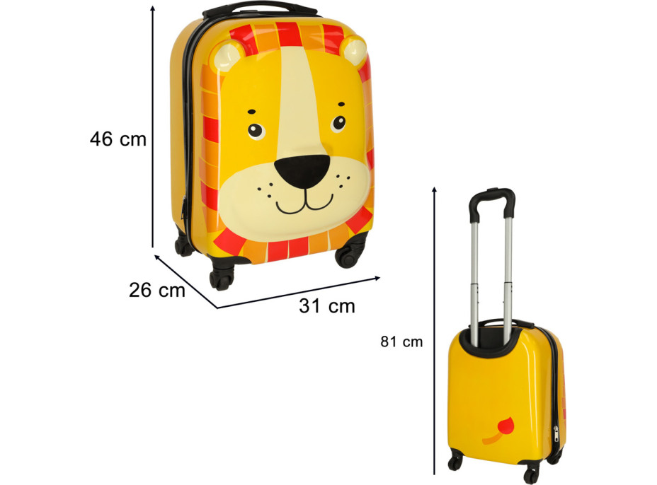 Dětský cestovní kufr na kolečkách - Lev