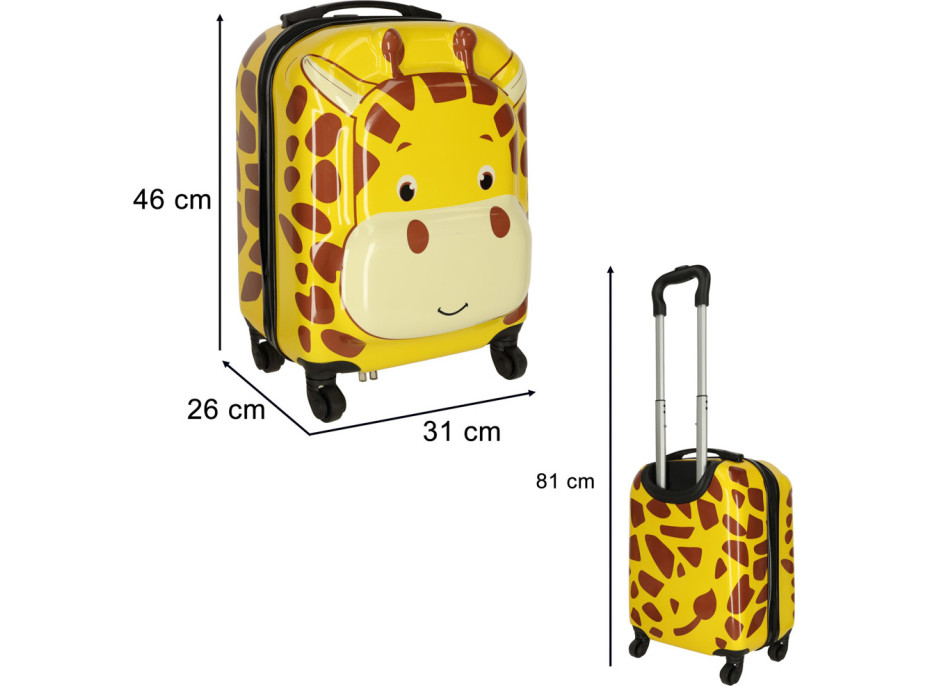 Dětský cestovní kufr na kolečkách - Žirafa