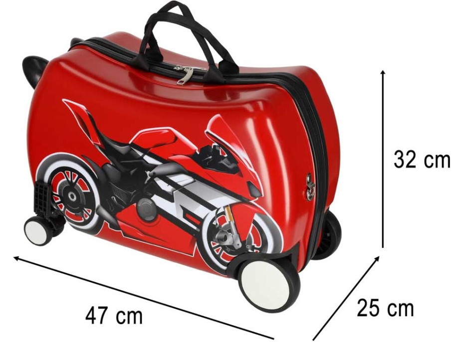 Dětský cestovní kufr na kolečkách - Motorka