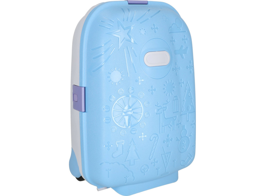 Dětský cestovní kufr na kolečkách/příruční zavazadlo - modrý