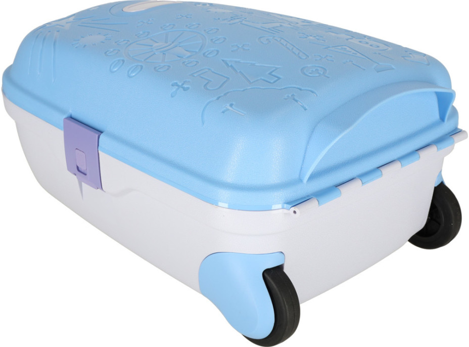 Dětský cestovní kufr na kolečkách/příruční zavazadlo - modrý
