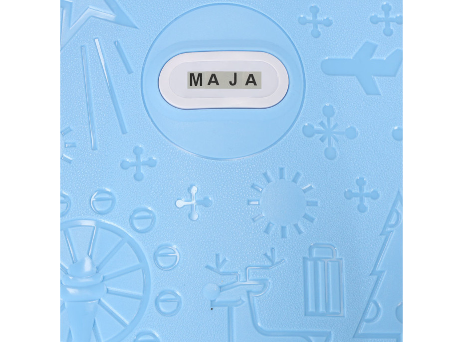 Dětský cestovní kufr na kolečkách/příruční zavazadlo - modrý