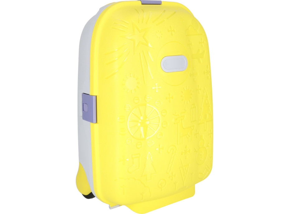 Dětský cestovní kufr na kolečkách/příruční zavazadlo - žlutý