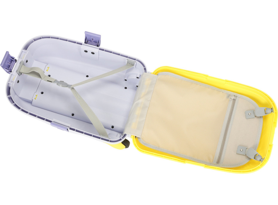 Dětský cestovní kufr na kolečkách/příruční zavazadlo - žlutý