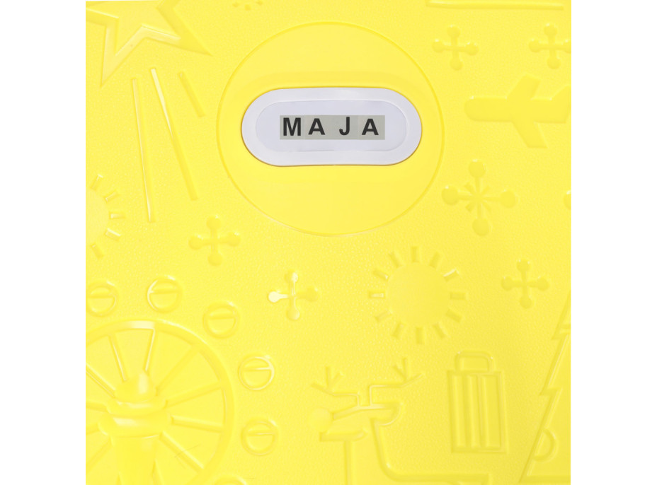 Dětský cestovní kufr na kolečkách/příruční zavazadlo - žlutý