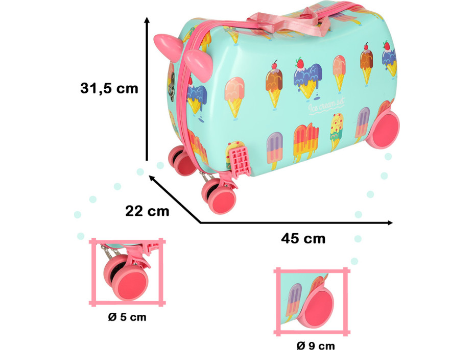 Dětský cestovní kufr na kolečkách - Zmrzlina