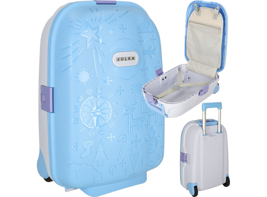 Dětský cestovní kufr na kolečkách/příruční zavazadlo - modrý