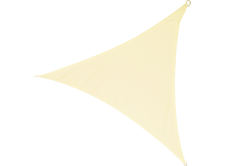 Ochranná trojúhelníková stínící plachta proti slunci LUARO - 4x4x4 m - béžová