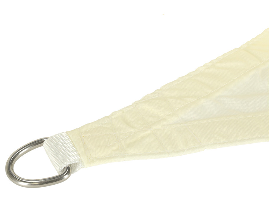 Ochranná trojúhelníková stínící plachta proti slunci LUARO - 4x4x4 m - béžová