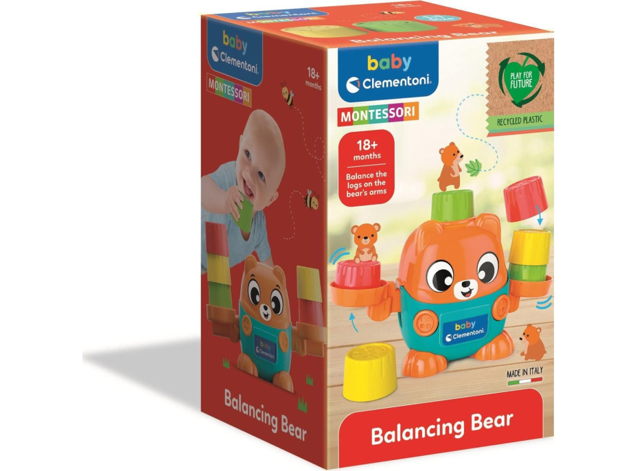CLEMENTONI BABY Montessori Balanční medvídek