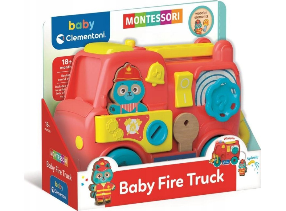 CLEMENTONI BABY Montessori Hasičské auto