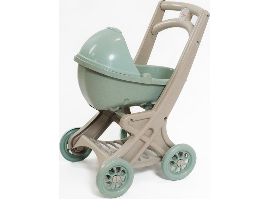 DOLONI Kočárek pro panenky Pipe EKO zelenobéžový