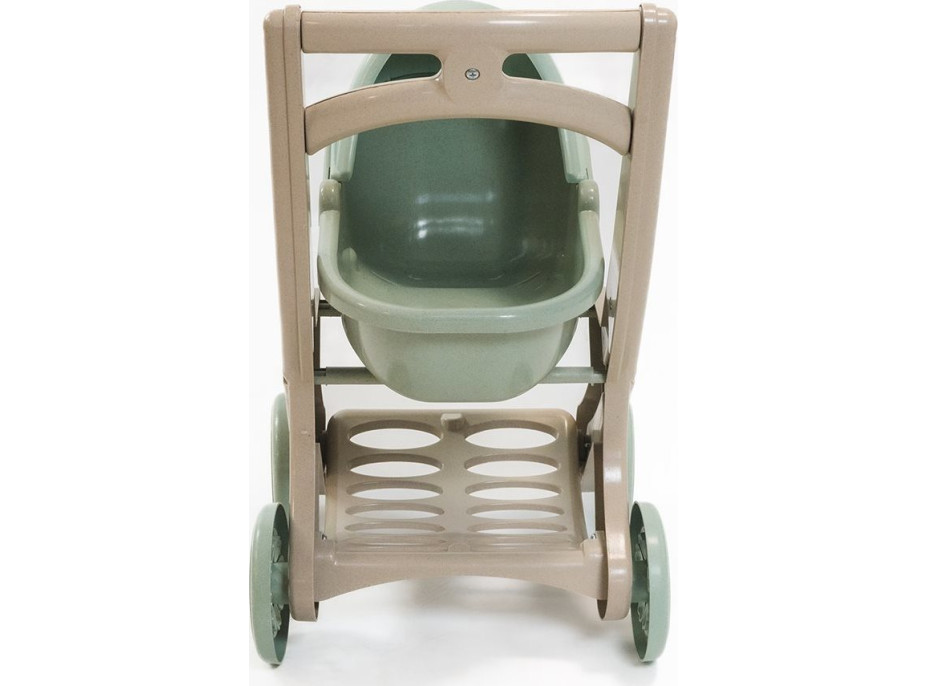 DOLONI Kočárek pro panenky Pipe EKO zelenobéžový